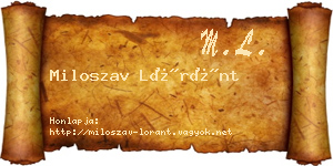 Miloszav Lóránt névjegykártya